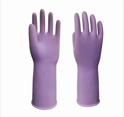 2024 New Latex household dishwashing gloves Clean non-slip thick rubber gloves for contact with food rubber gloves