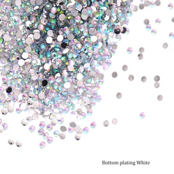 Wholesale 3mm 4mm 5mm 6mm Conran and Deep Red Crystal Clear Non HotFix Foiled Back Plastic Color Resin Rhinestone