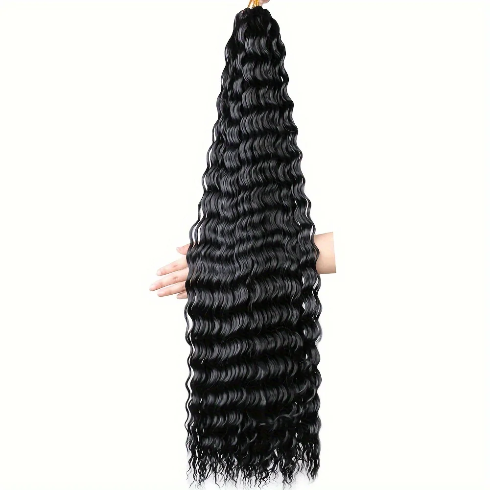 Long Deep Wave Twist Hair Crochet Hair Bulk 30 Inch Ocean Wave Braiding Hair Extension