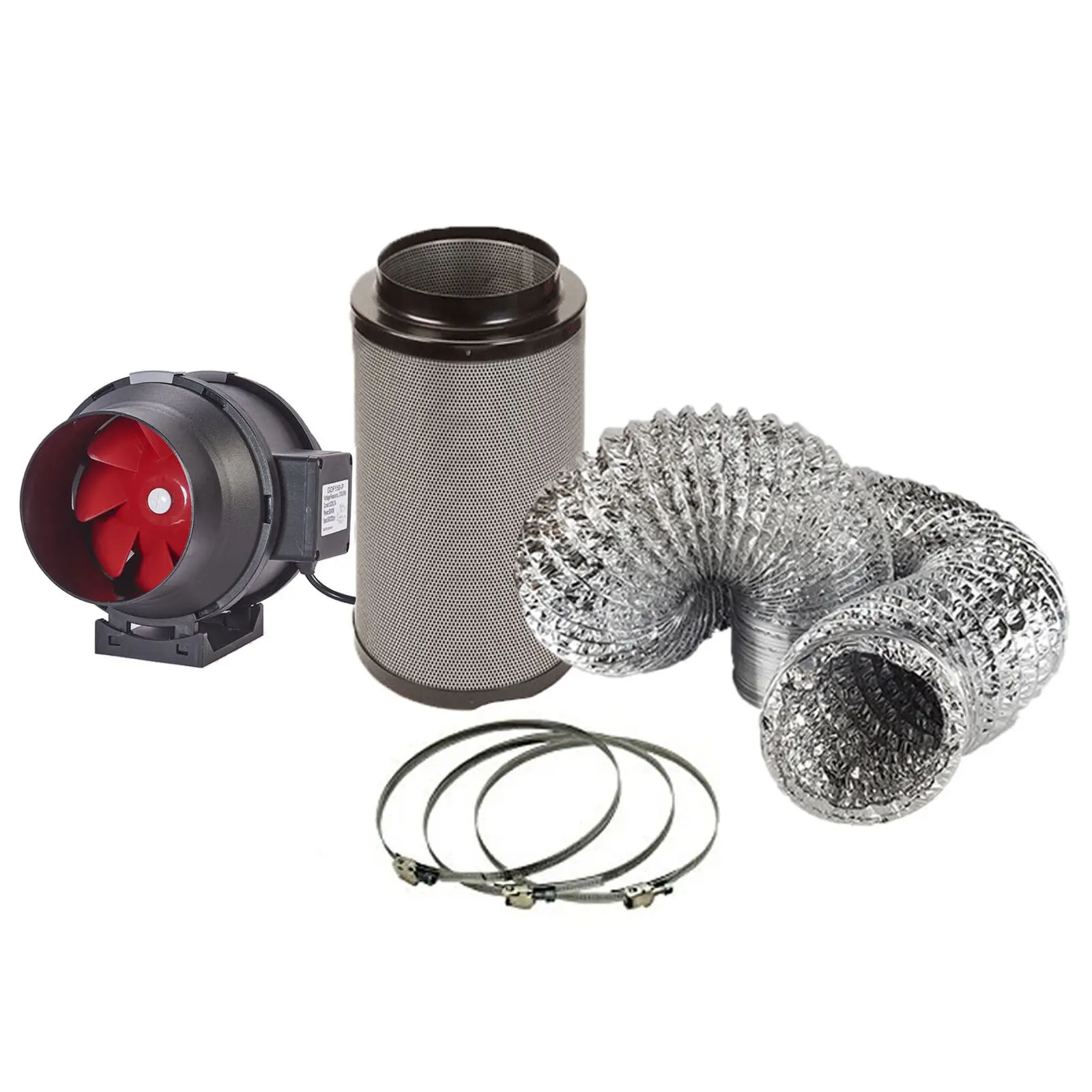 
Maxluck Hydroponic 6'/8'/10'/12' Grow System Carbon Air Filter Activated Carbon Filter For Inline Fan 