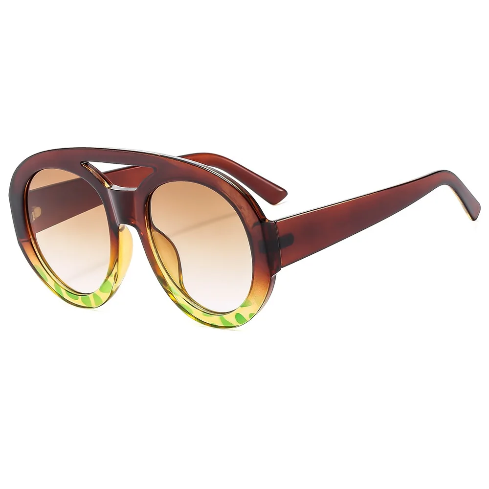 Lbashades 9188 retro sunglasses double bridge sunglass women oversized glasses big round shades sun glasses 2024