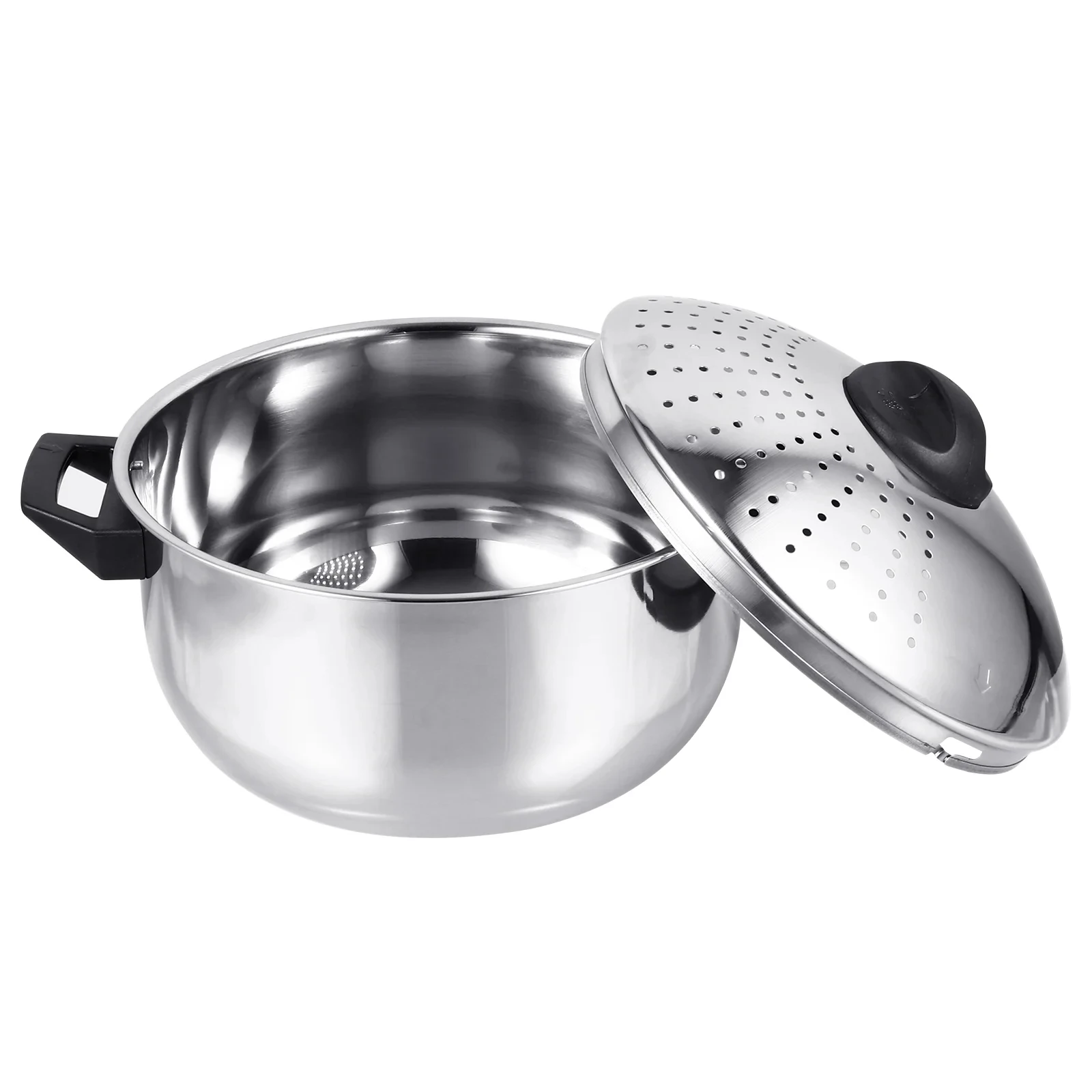 Stainless Steel Noodle Cooking Pot Pasta Pot With Strainer Lid Spaghetti Pot For Home Restaurant Set Pans thick bottom Cookware