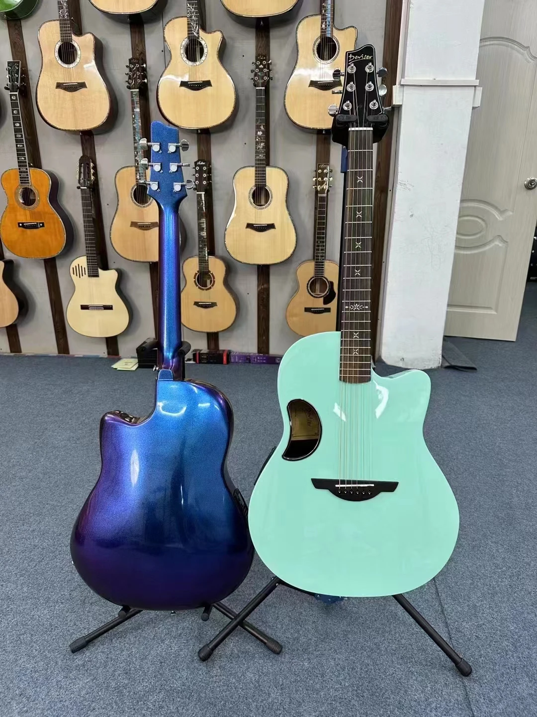 2023 Deviser New Products Colorful 41-Inch Solid Spruce Acoustic Guitar with Rosewood Back Side Rose Fingerboard from China