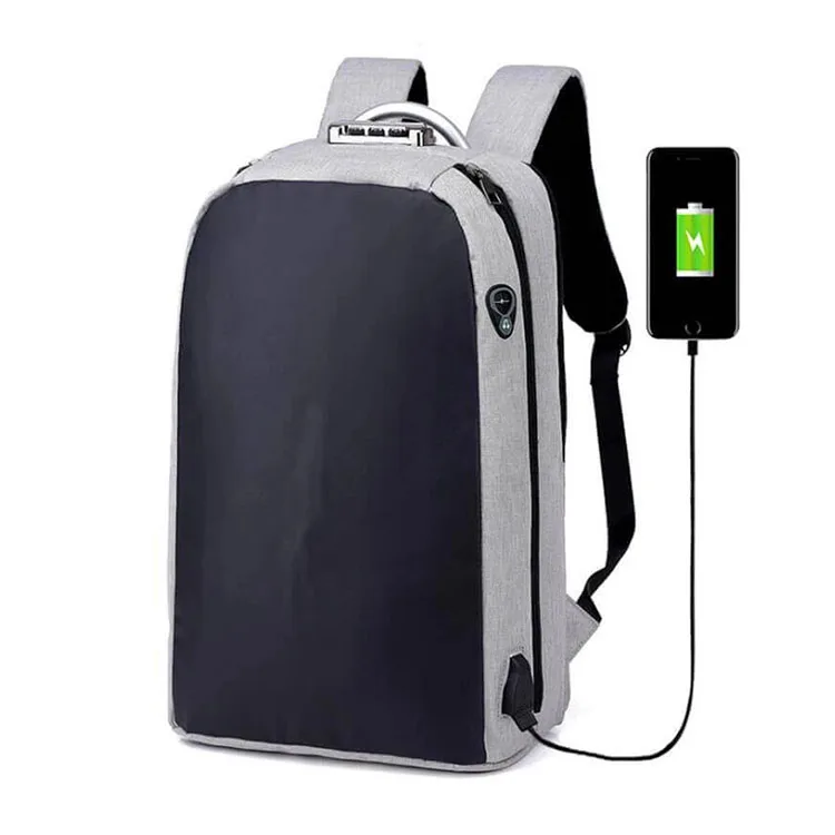 Custom Logo Business Backpack Waterproof Laptop Notebook Bag With USB Charging Smart Office Backbag for Business