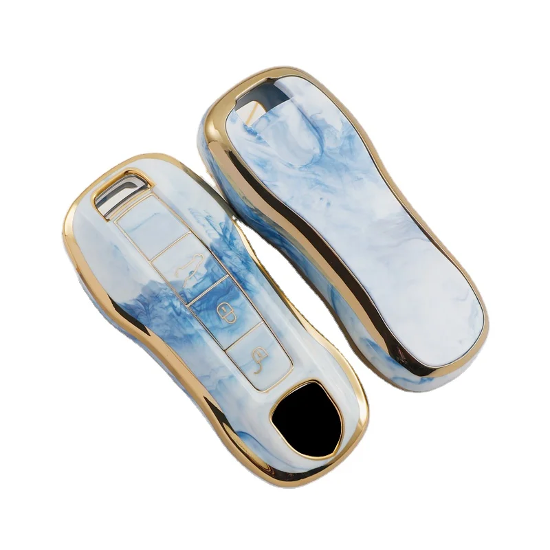 Compatible with Porsche Car Key Cover Free Sample Key Fob Accessories for Cayenne 911 996 Macan Boxster Panamera 997 944 924