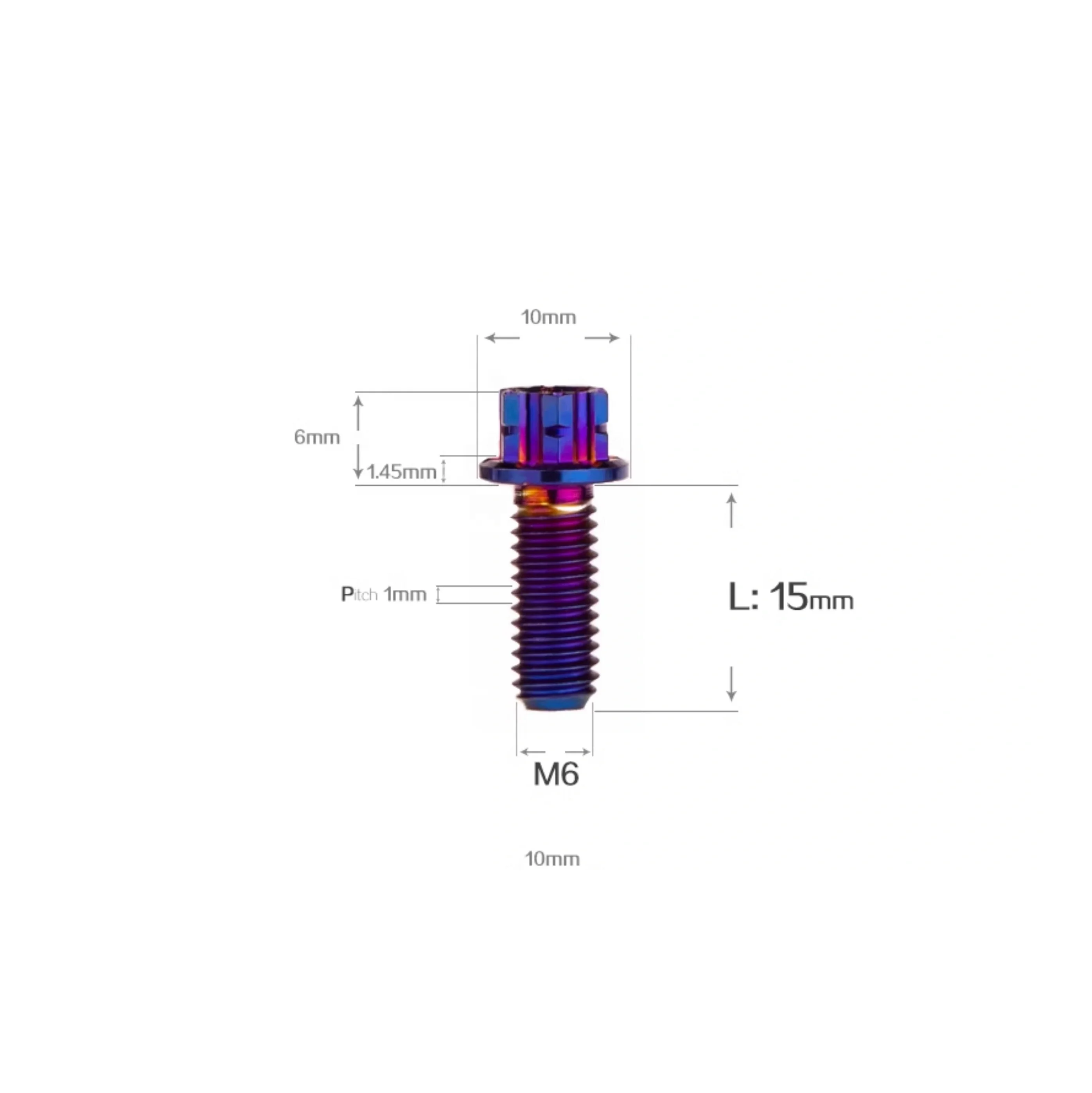 Титановые болты M8 * 15 Torx титановый фланцевый болт для мотоциклов с шестигранной головкой двойным приводом
