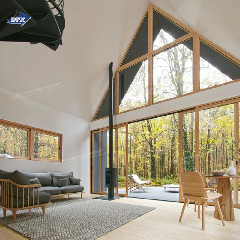 Недорогая сборная конструкция, современная стеклянная роскошная вилла, дом, небольшая треугольная модульная вилла на продажу