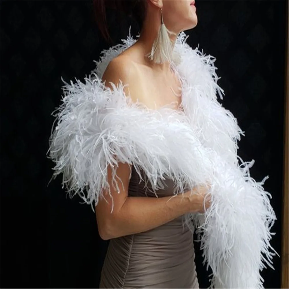 Low price 5PLY Ostrich Feather Strip Dyed Ostrich Feather fluffy soft Feather ostrich Decorative