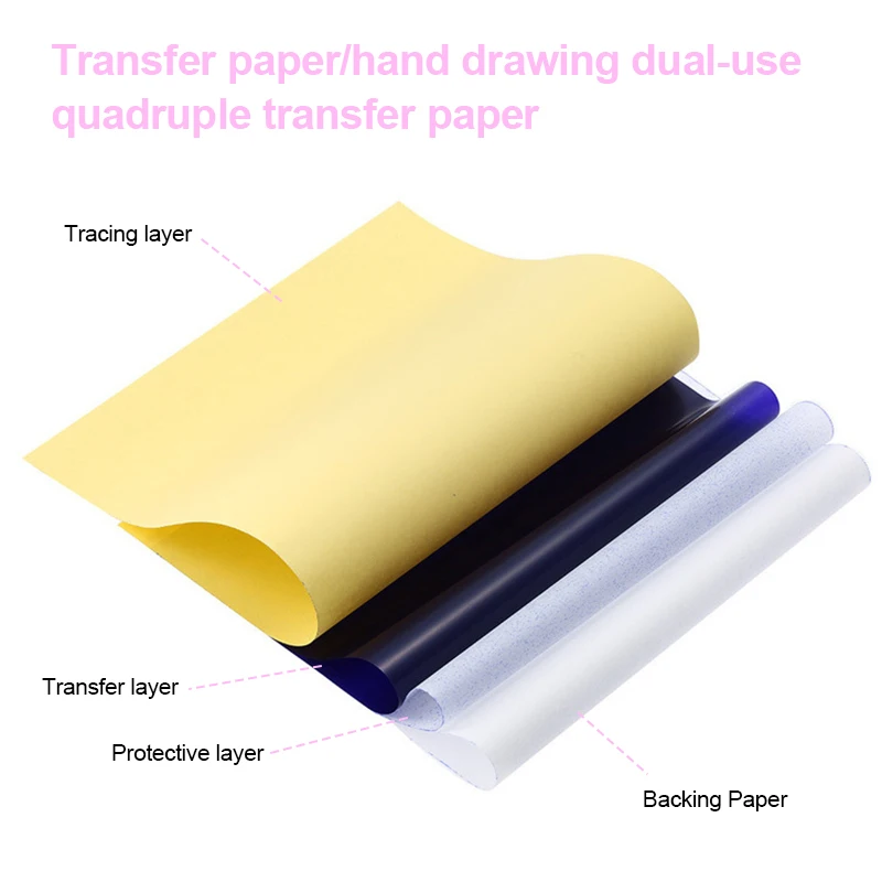 Factory DIY Tattoo transfer Paper A4 size 100pcs/ bag Tattoo thermal stencil paper Tattoo supplies
