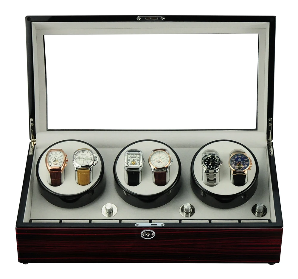 Made In China Custom 6+8 Multi-head Motor Box Watch Winder Parts Automatic Mechanical Display Watch Winder Wooden