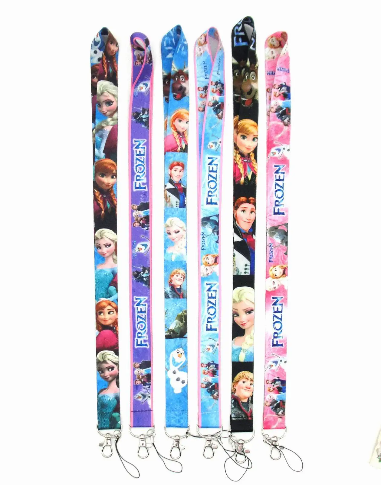 Cute Cartoon Frozen Princess Anna Elsa Lanyards Wholesale High Quality Card Phone Accessories Lanyards Promotional Gift Lanyard