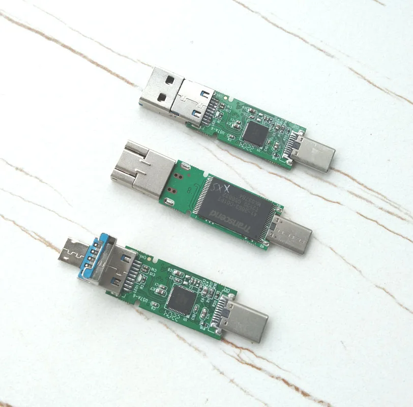 wholesale customized 4GB 8GB 16GB 32GB 64GB 128GB 3 in 1 Type-C Micro USB OTG Memory Chips for smart phones