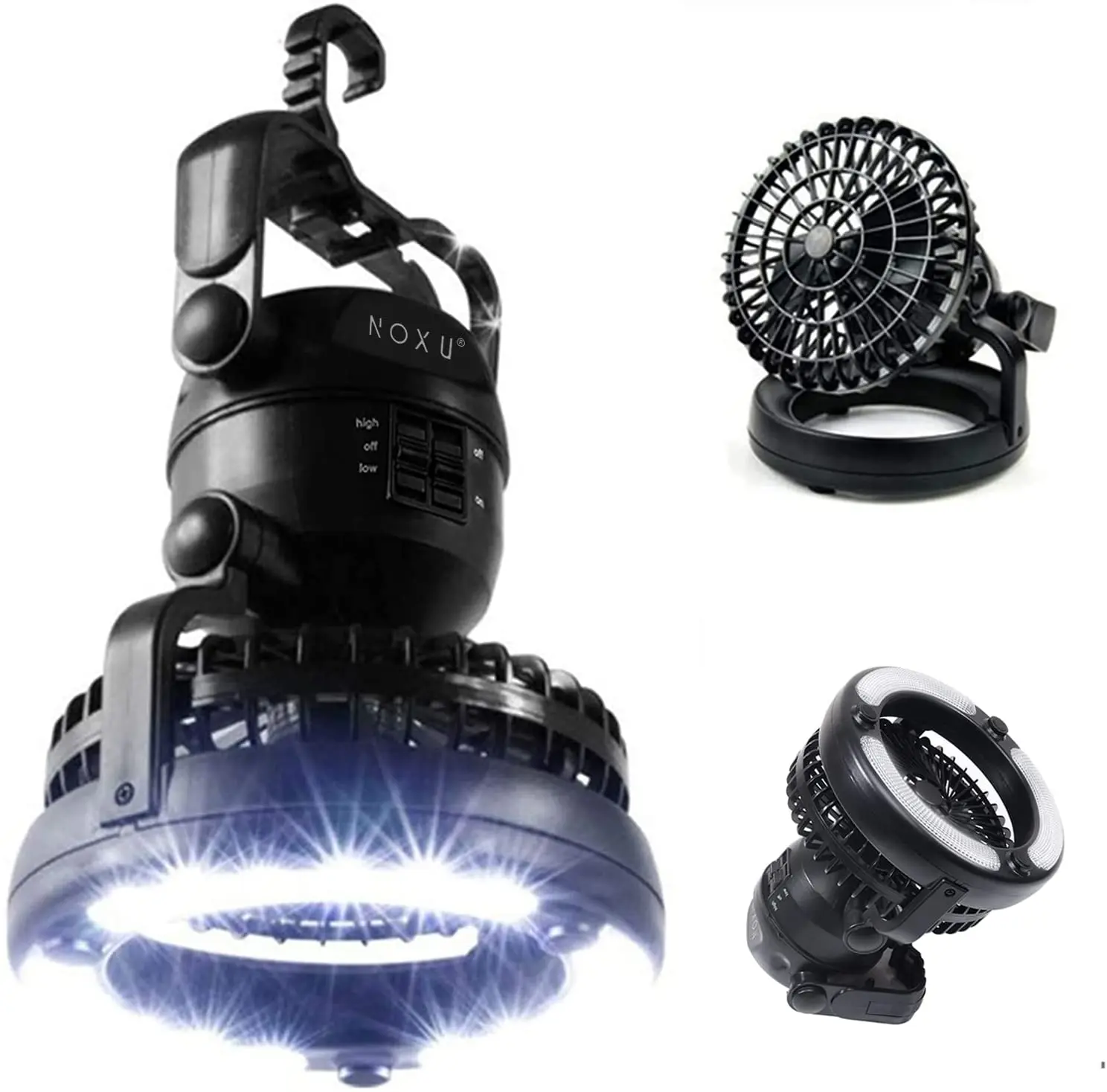 LED fan light outdoor tent multifunctional 18LED camping light two-in-one camping fan light