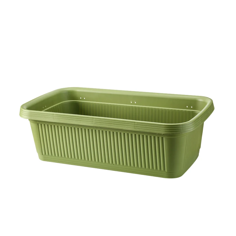 The balcony vegetable pots rectangular plastic flower pot