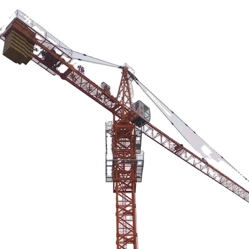 Hengqi Factory Price Manufacturer Stationary Qtz80 Tower Crane Free Spare Parts and Video Manual Guide Construction 1.6*1.6*2.5m