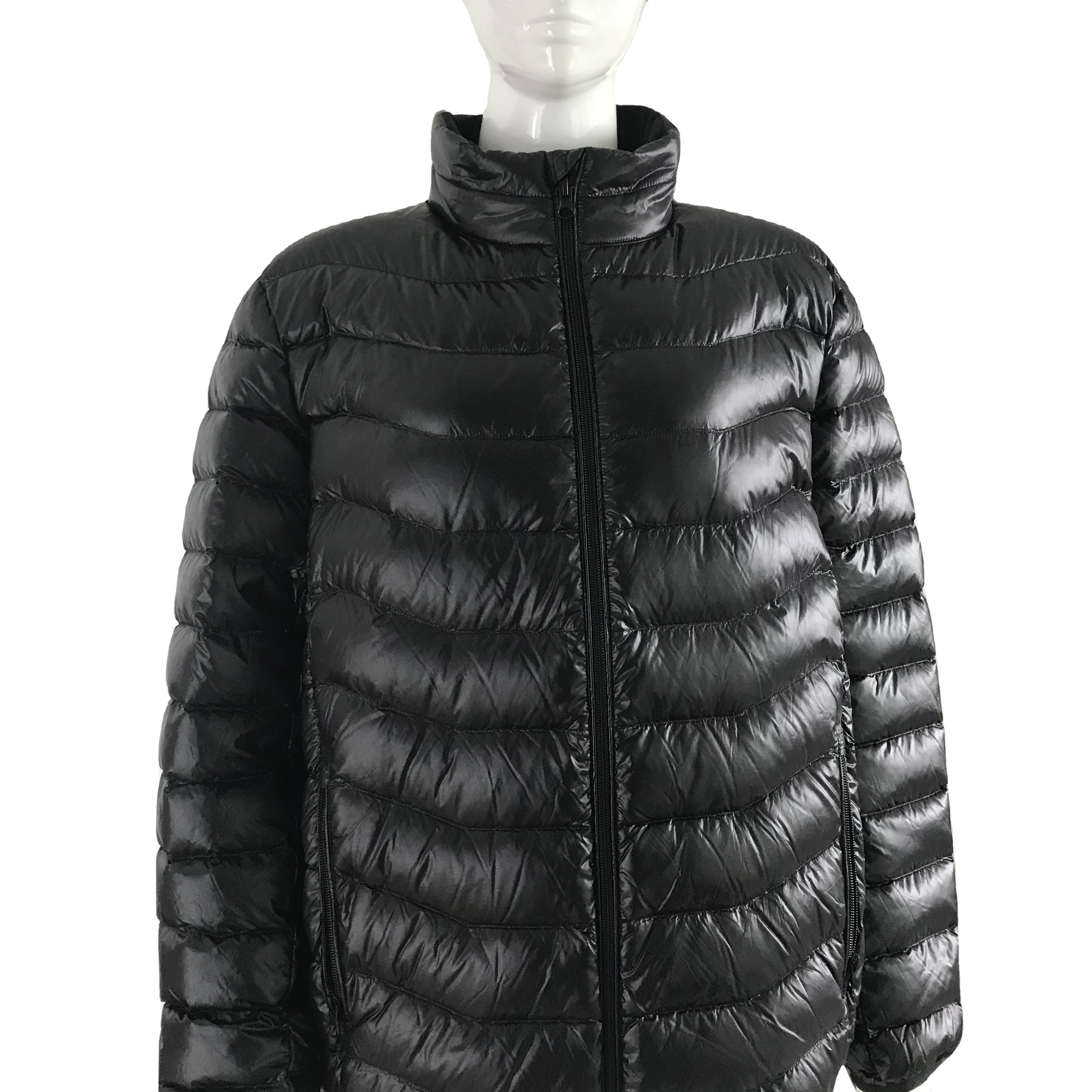 OEM полиэфирная с наполнителем из белого утиного пуха черный зимний мужской пуховик, ультра легкий Пышное Сноубордическая куртка