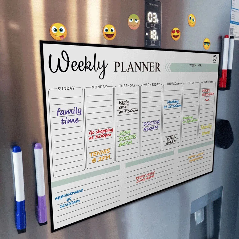 Custom Printed PVC Fridge Magnet With Logo Paper Sticker Customised Fridge Magnetic Whiteboard Calendar Customised Fridge Magnet