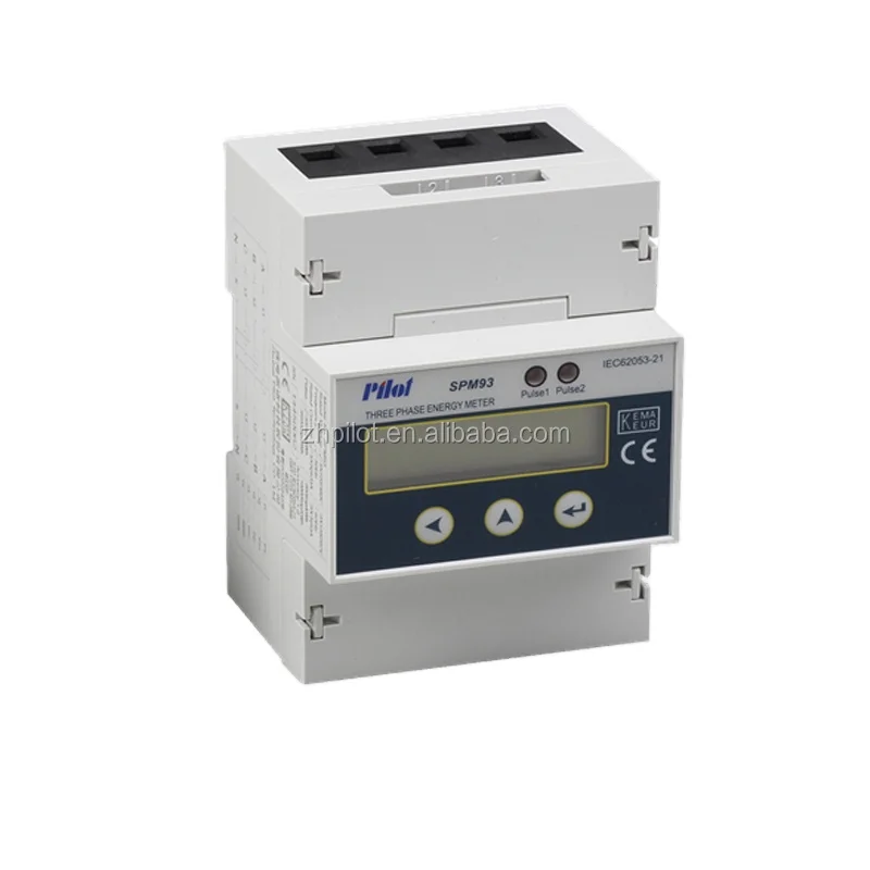 2023  PILOT SPM93 RS485 kWh accuracy 35mm Din rail 3 phase 4 wire parameter measuring record power meter watt meter