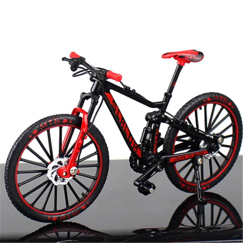 New creative alloy model simulates the bicycle to display the miniature bicycle toy to descend the mountain bike model