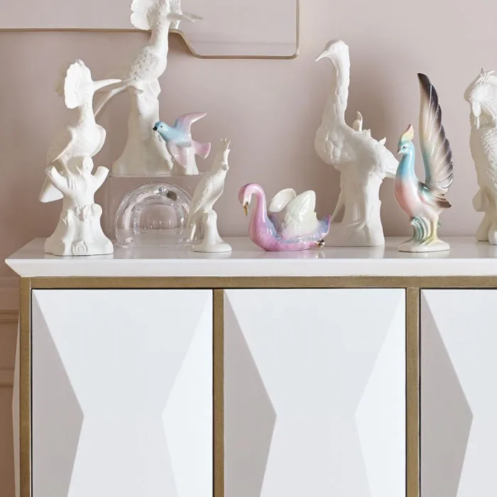 Custom furniture American light luxury high-end hotel clubhouse wood cabinet decoration table