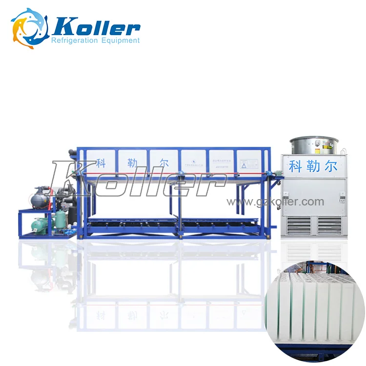 Одобренная CE машина для производства льда, 10 тонн в день, промышленная Автоматическая льдообразная машина, 50 кг большой ледяной блок для охлаждения морепродуктов