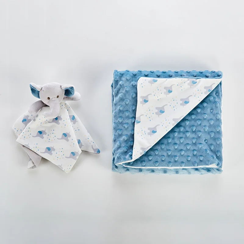Custom Stuffed toy with baby comforter and blanket gift box set
