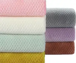 All Colour Custom Plain Puntos  Flannel Fabric 100% polyester