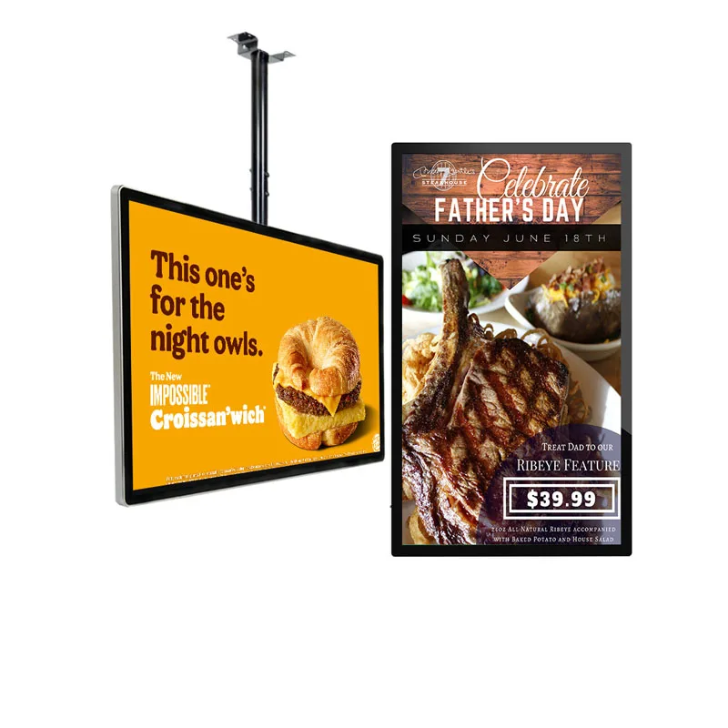 21.5 Commercial ultra thin lcd advertising player wall mounted screen lcd display Digital Signage