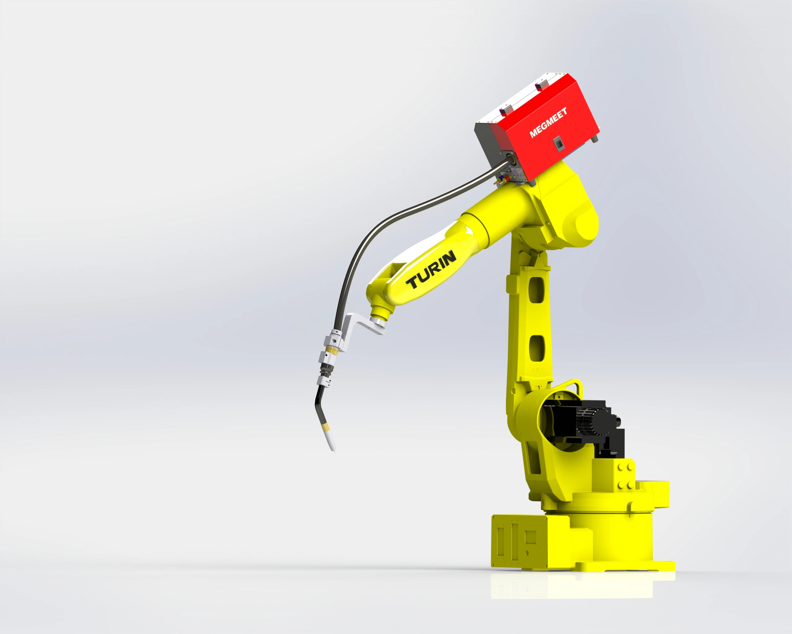 6 Axis MIG Welding Robot range 1450mm with power source MEGMEET Ehave CM350/welding robot machine