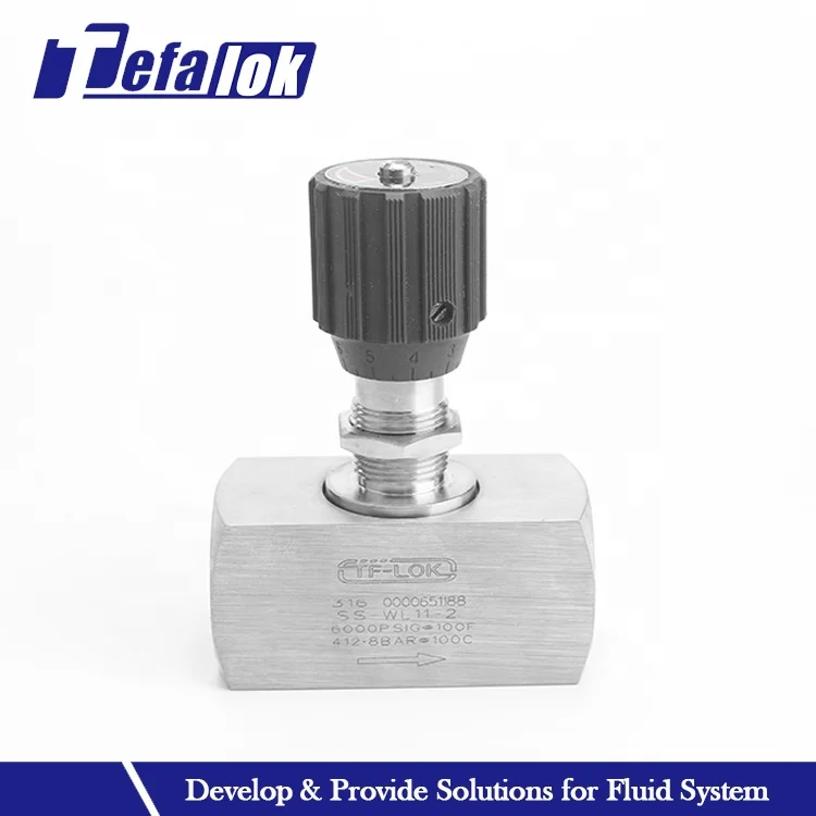 small hydraulic flow control needle valves