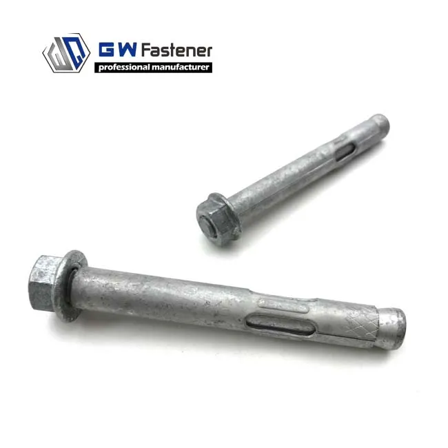GW Fastsener Factory Hot Dip Galvanised Hex Head Dynabolt Sleeve Anchor Hex Flange Nut Dynabolt