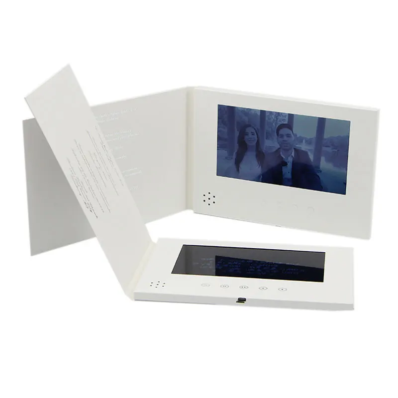 Invitation Wedding Cards LCD Video Greeting Card Touch Screen Video Brochure Book for Promotion