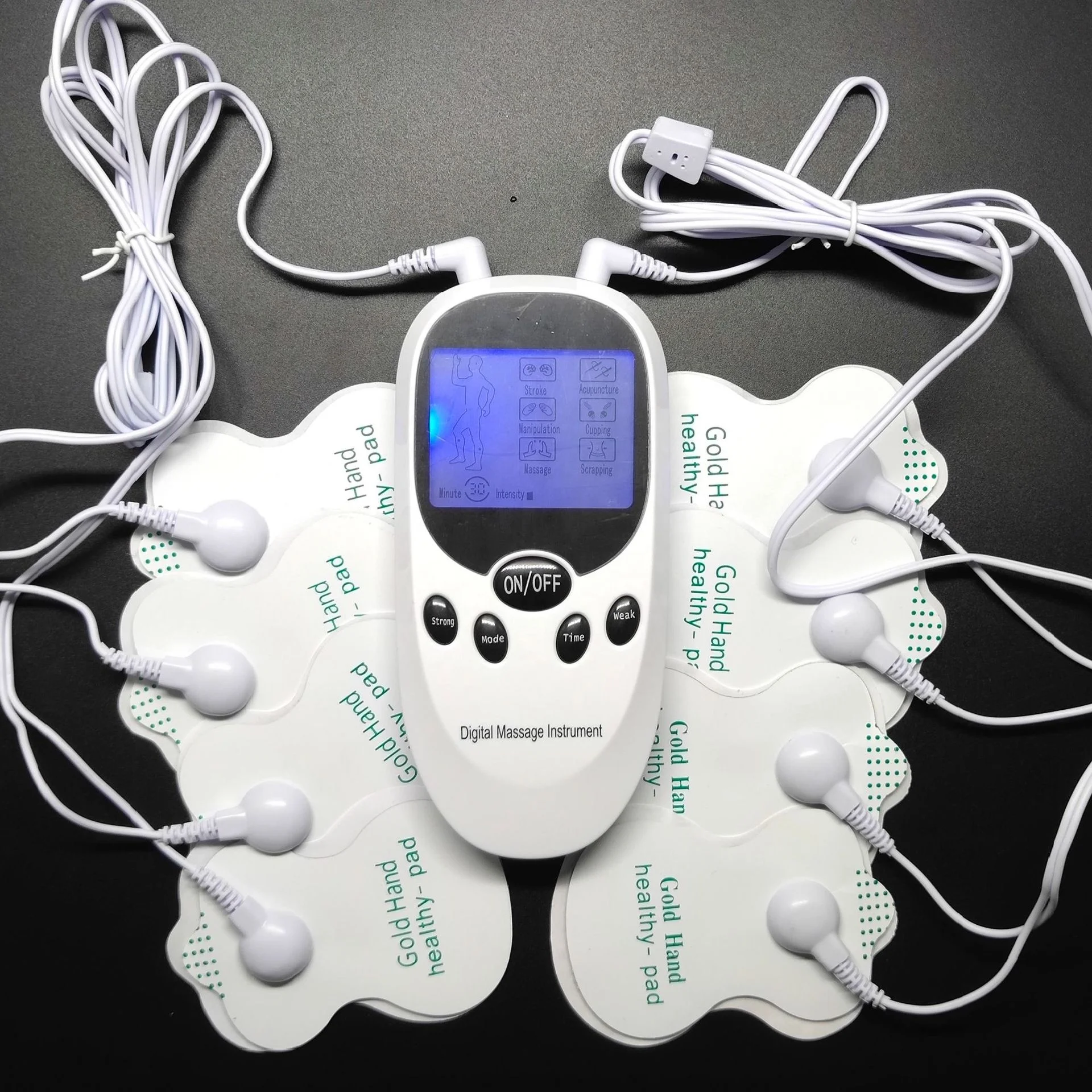 Durable Use TENS EMS Muscle Stimulator Dual Output Muscle Pain Relief Massage Instrument Stimulator Massager