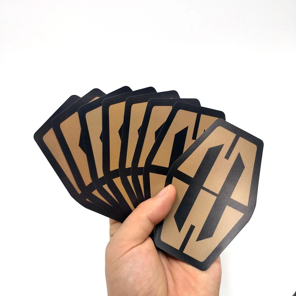 Wholesales Custom Playing Cards Front and Back Custom Logo Design Plastic Playing Cards Pentagon Leather Box Plastic Cards
