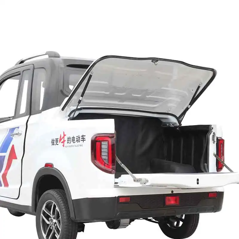 High Elastic Waterproof Seats Pearl White Electric Pickup Truck