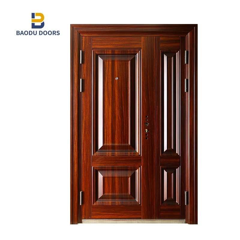 High quality american bulletproof modern American style interior metal wood door