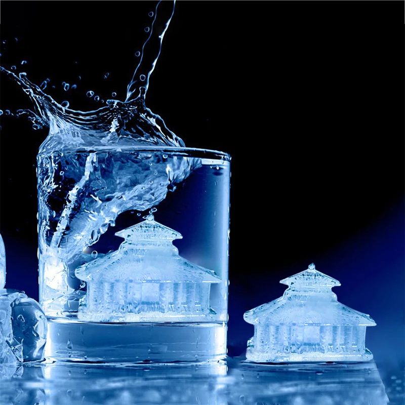 Cool Silicone Ice lattice Cube Mold Reusable Ice lattice mould and BPA Free Easy-Release Silicone Ice Cube Tray molds with Lid