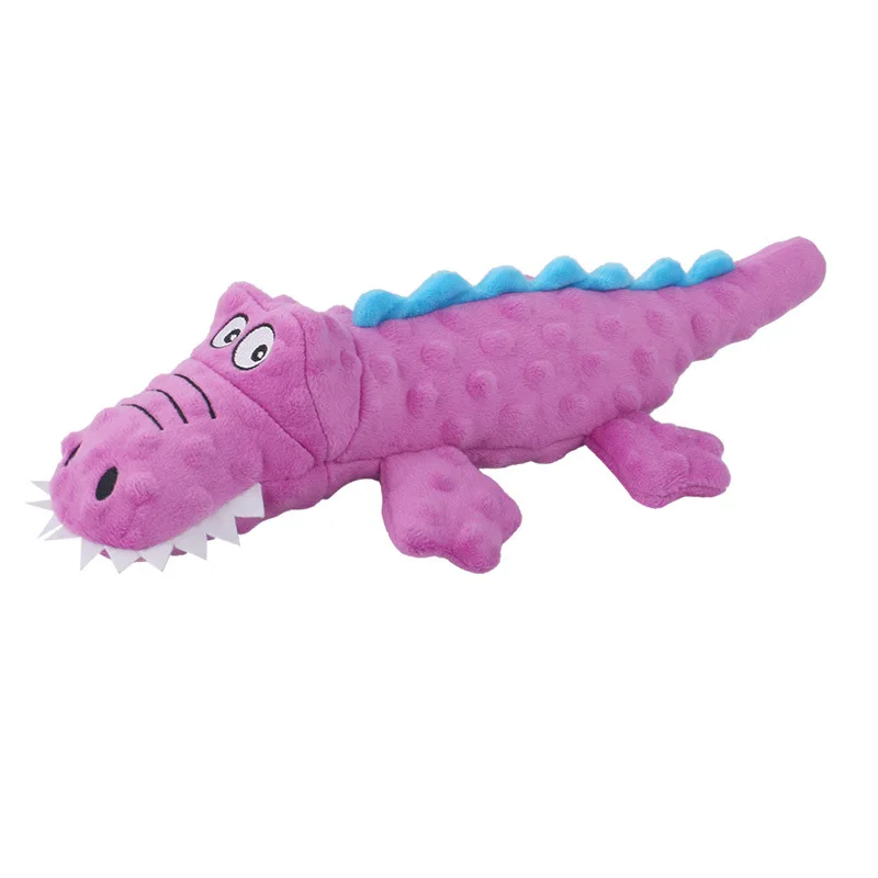 Stock Squeaky Pet Toy Crocodile Plush Pet Toys Durable Chew Teeth Cleaning Pet toy factory