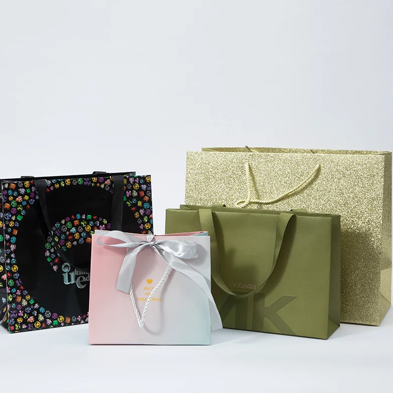 Custom luxury shopping paper bags with your own logo