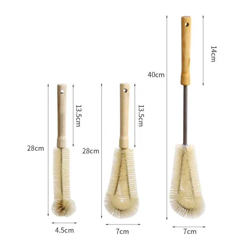 Bottle cup brush Curved head Long handle cleaning Washing cup soybean milk wall breaker brush