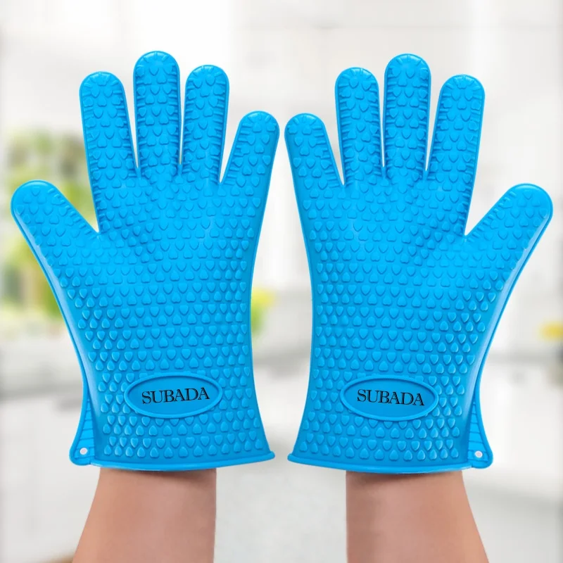 Heat Resistant High Temperature Insulation Anti-Scalding Household Kitchen Baking Silicone Gloves