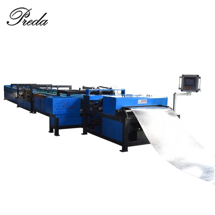 European standard tube making machine with 4 coil cradles decoiler auto duct production line 5 auto line 6