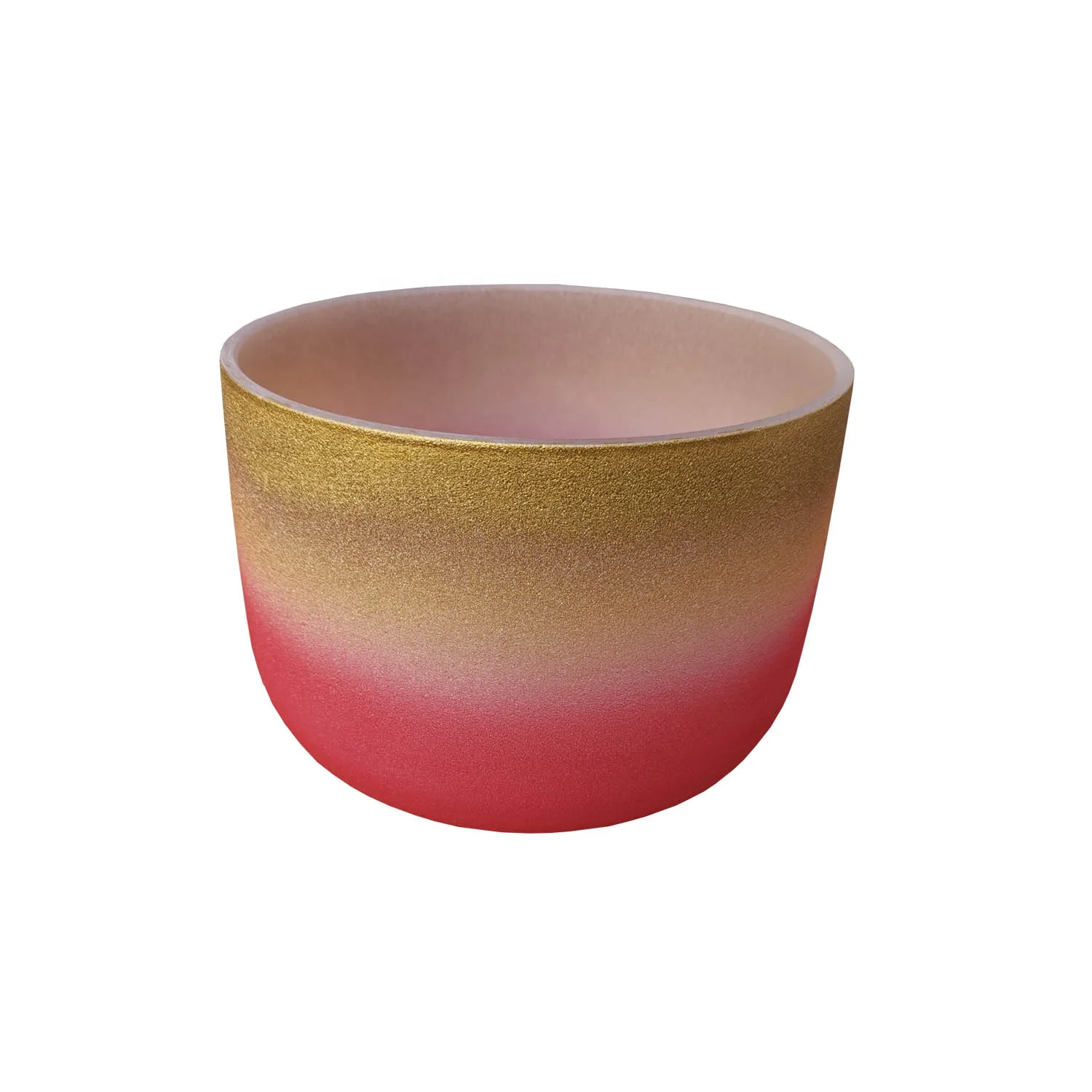 pink frosted crystal singing 24 gold quartz sing bowls rose quartz bowl quartz singing bowl set and case