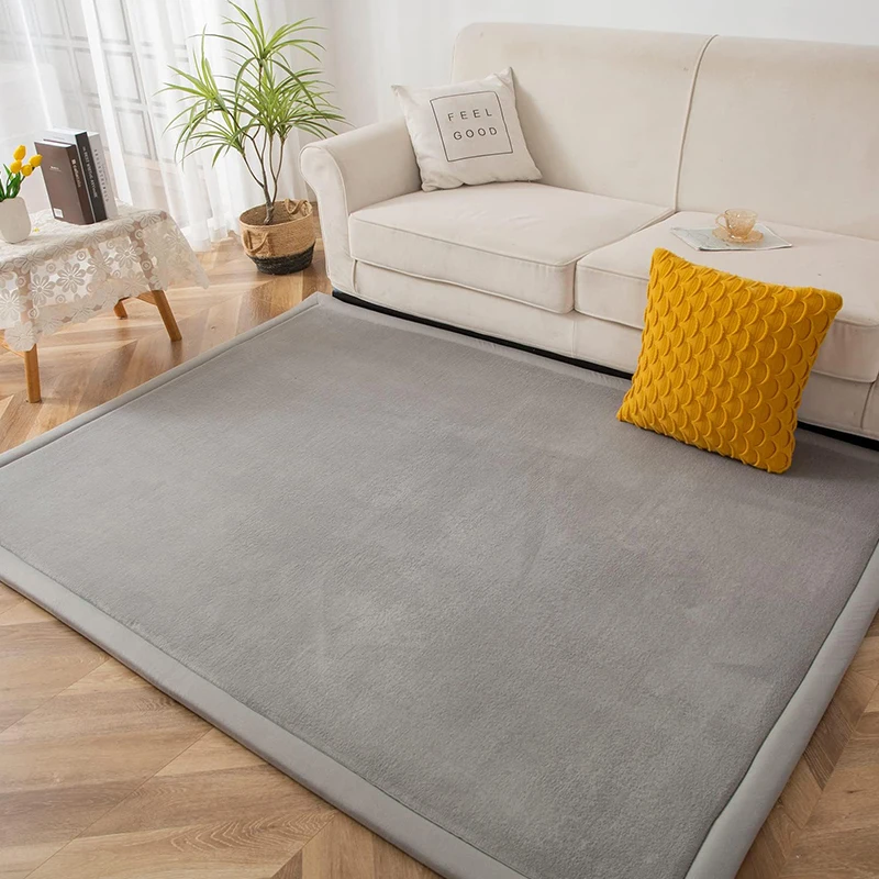 Living Room Modern Floor Tatami Mat Baby Play Area Playpen Rus Floor Carpet Non Slip Coral Velvet Memory Foam Kids Play Mat