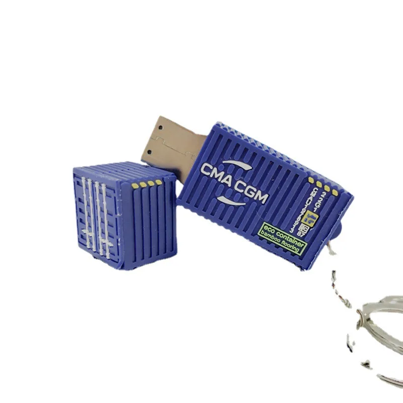 FOCUS Soft PVC USB Custom Logo Shipping Container USB Drive Customized Promotional Gift USB 8GB 16GB 32GB Flash Disk