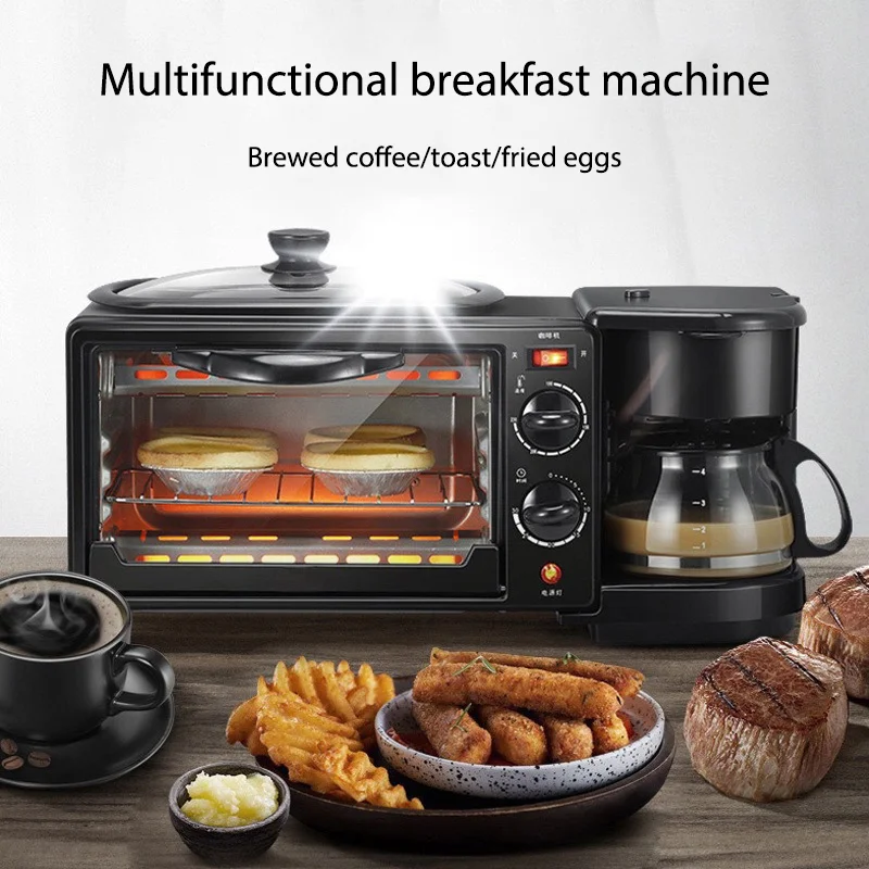 Hot Sell Multifunction 4 in 1 Breakfast maker Set Toaster Coffee Maker for	cookie depositor machine