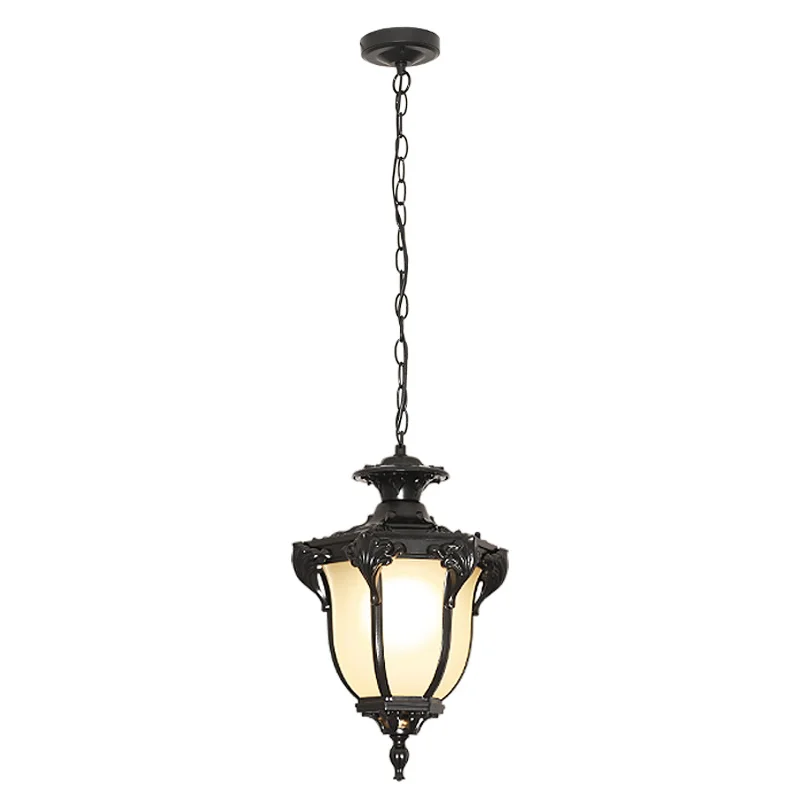 Outdoor retro Rustic Metal loft Vintage industrial aluminium glass Antique waterproof LED Outdoor Chandelier  Pendant lamp