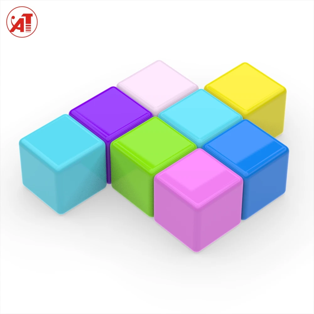 High magnetic flux rainbow colorful cube magnet stuck block kids toy