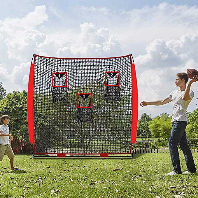 Hot Sale 6x6FT Football Net for Throwing Backyard Outdoors with 3 Targets Football Net