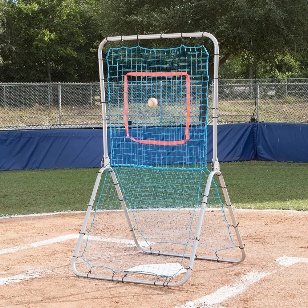 Rebound Pitchback Net, Adjustable Training Practice Rebounder Bounceback Screen